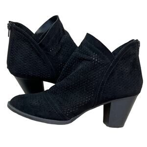 Report Footwear (7.5) Geometric Shapes Cut Out 2.5" Heel Ankle Booties